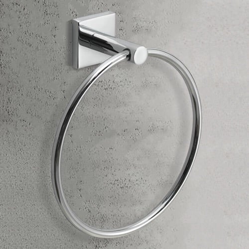 Modern Round Chrome Towel Ring Gedy FJ70-13